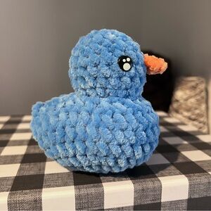Crochet Armigurumi Plush Rubber Duckie by Petunias Plushie Patch, Blue New